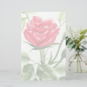 Rote Rose Briefpapier (Stehend Vorderseite)