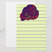 Rote Rose Briefpapier (Vorne/Hinten)