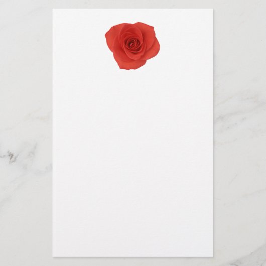 Rote Rose Briefpapier (Vorderseite)