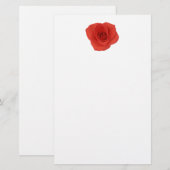 Rote Rose Briefpapier (Vorne/Hinten)