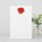 Rote Rose Briefpapier (Stehend Vorderseite)