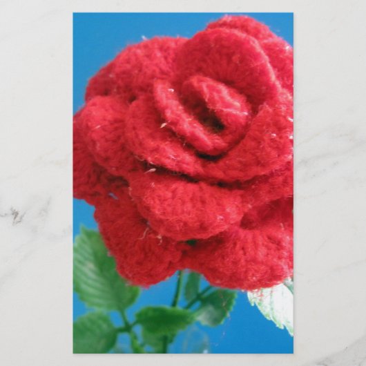 Rote Rose Briefpapier (Vorderseite)
