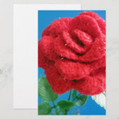 Rote Rose Briefpapier (Vorne/Hinten)