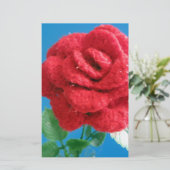 Rote Rose Briefpapier (Stehend Vorderseite)