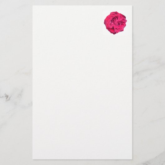 Rote Rose Briefpapier (Vorderseite)