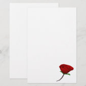 Rote Rose Briefpapier (Vorne/Hinten)