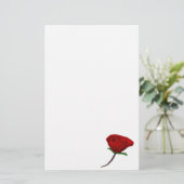 Rote Rose Briefpapier (Stehend Vorderseite)
