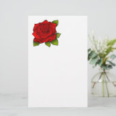 ROTE ROSE BRIEFPAPIER (Stehend Vorderseite)