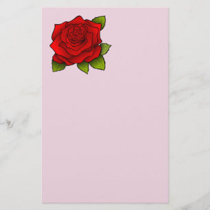 ROTE ROSE BRIEFPAPIER