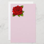 ROTE ROSE BRIEFPAPIER (Vorne/Hinten)