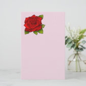 ROTE ROSE BRIEFPAPIER (Stehend Vorderseite)