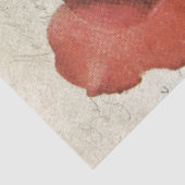 Rote Rose Bumblebee Französisch Script Butterfly V Seidenpapier (Detail)