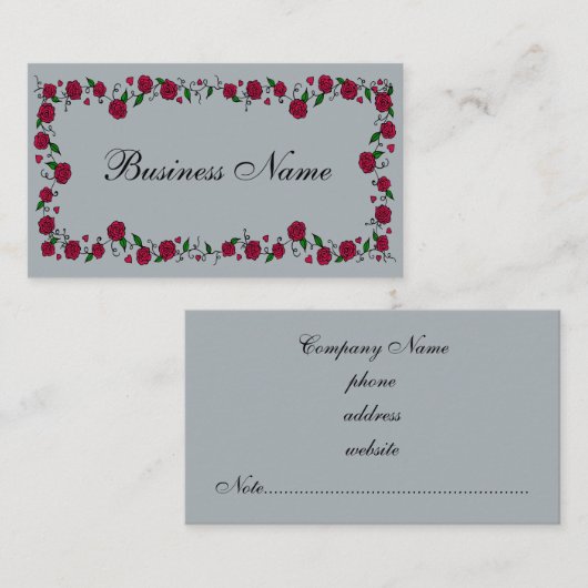 Rote Rose Business Cards Visitenkarte (Vorne/Hinten)