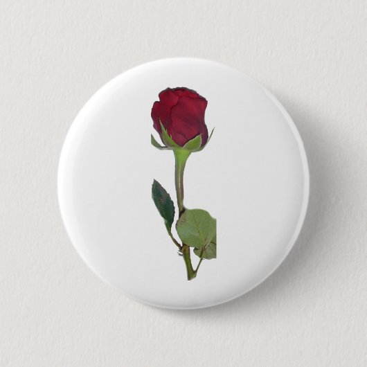 Rote Rose Button (Vorderseite)