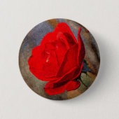 Rote Rose Button (Vorderseite)