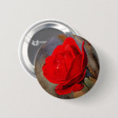 Rote Rose Button (Vorne & Hinten)