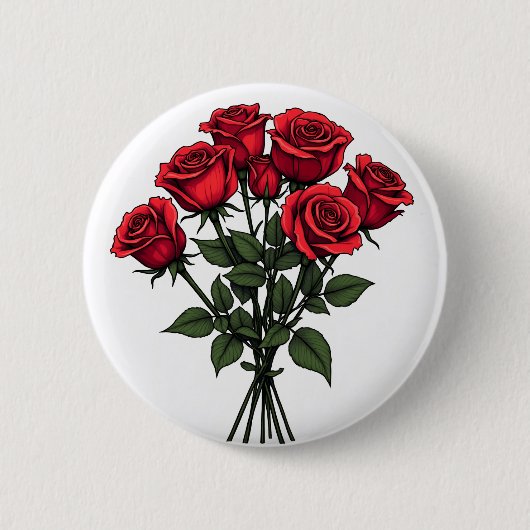 rote Rose Button (Vorderseite)