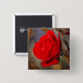 Rote Rose Button (Vorne & Hinten)