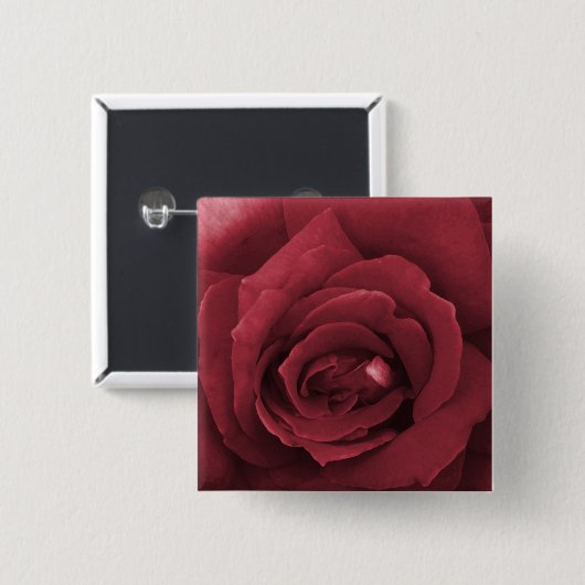 rote Rose Button (Vorne & Hinten)