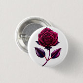 rote Rose Button (Vorne & Hinten)