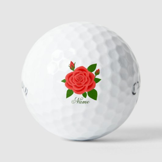 Rote Rose Callaway Supersoft Golfball (Vorderseite)
