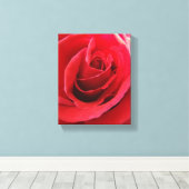 Rote Rose Canvas Print Leinwanddruck (Insitu (Holzboden))