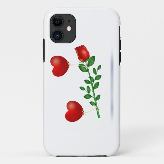 Rote Rose Case-Mate iPhone Hülle (Rückseite)