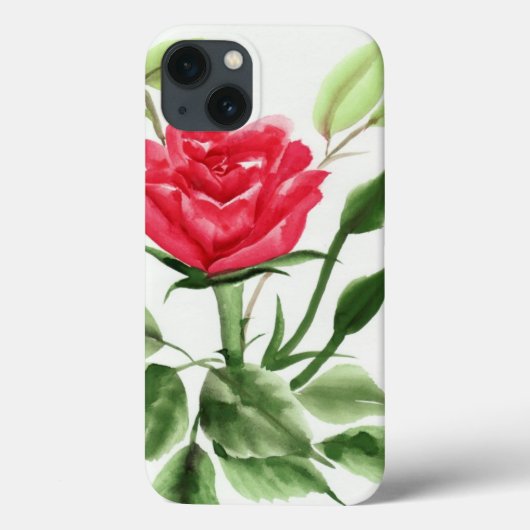 Rote Rose Case-Mate iPhone Hülle (Rückseite)