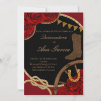 Rote Rose Charra Quinceañera Mexikanische Fiesta