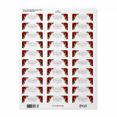 Rote Rose Charro Quinceanera Rücksendeadresse (Vorne)