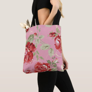 Rote Rose Classic Print, Bridesmaid vielen Dank Ta Tasche
