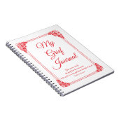 Rote Rose Cluster Border GTrauer Journal Notizblock (Rechte Seite)