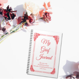 Rote Rose Cluster Border GTrauer Journal Notizblock