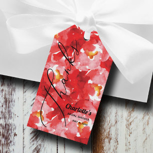 Rote Rose Collage Vielen Dank für Ihre Gefälligkei Geschenkanhänger
