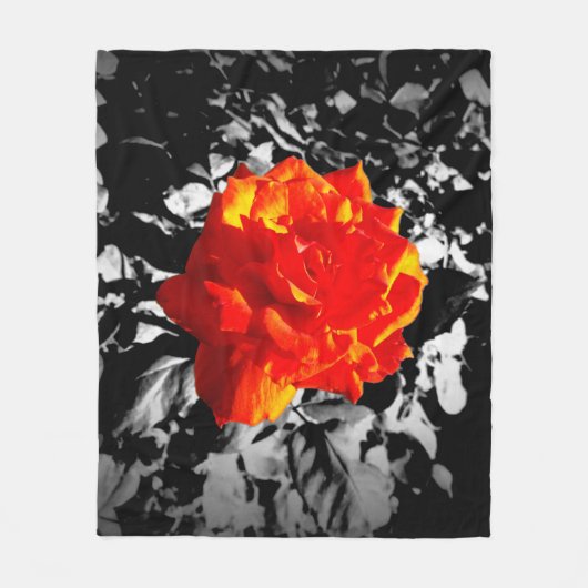 Rote Rose Custom Fleece Blanket (Vorderseite)