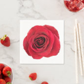 Rote Rose Custom White Napkins Serviette (Beispiel)