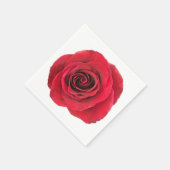Rote Rose Custom White Napkins Serviette (Ecke)