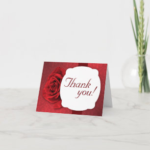 Rote Rose Damask Custom Vielen Dank Karten