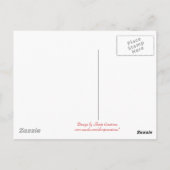 Rote Rose Danke! Postkarte (Rückseite)