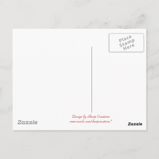 Rote Rose Danke! Postkarte (Rückseite)