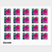 Rote Rose - Danke, Sticker (Blatt)