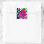 Rote Rose - Danke, Sticker (Tasche)