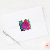 Rote Rose - Danke, Sticker (Umschlag)