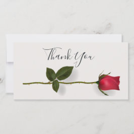 Rote Rose danken Ihnen Dankeskarte