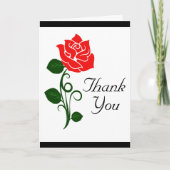 Rote Rose Dankeschön Karte (Vorderseite)