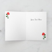 Rote Rose Dankeschön Karte (Innenseite)