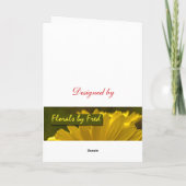 Rote Rose Dankeschön Karte (Rückseite)