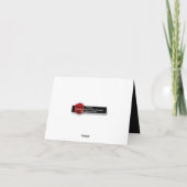 Rote Rose Dankeskarte (Rückseite)