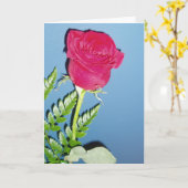 „Rote Rose“ Dankeskarten Karte (Gelbe Blume)