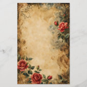 Rote Rose Dark Fantasy Briefpapier (Vorderseite)